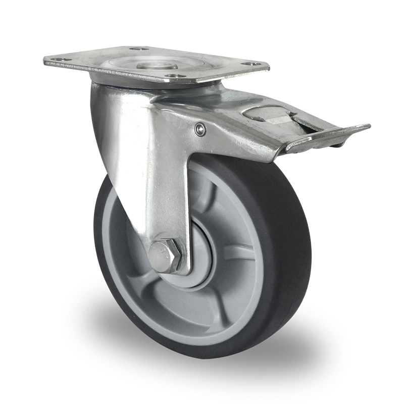 Billed af Industrihjul, grå thermoplasthjul, (2000-serie)